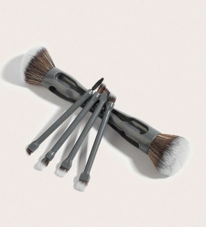 New Hot-Selling 4-Piece Magnetic Face Makeup Brush Set Synthetic Fibre Bristles Plastic Handle for Loose Powder Eyeshadow